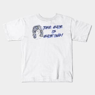 The Hair is Hair’ing! (Purple Print) Kids T-Shirt